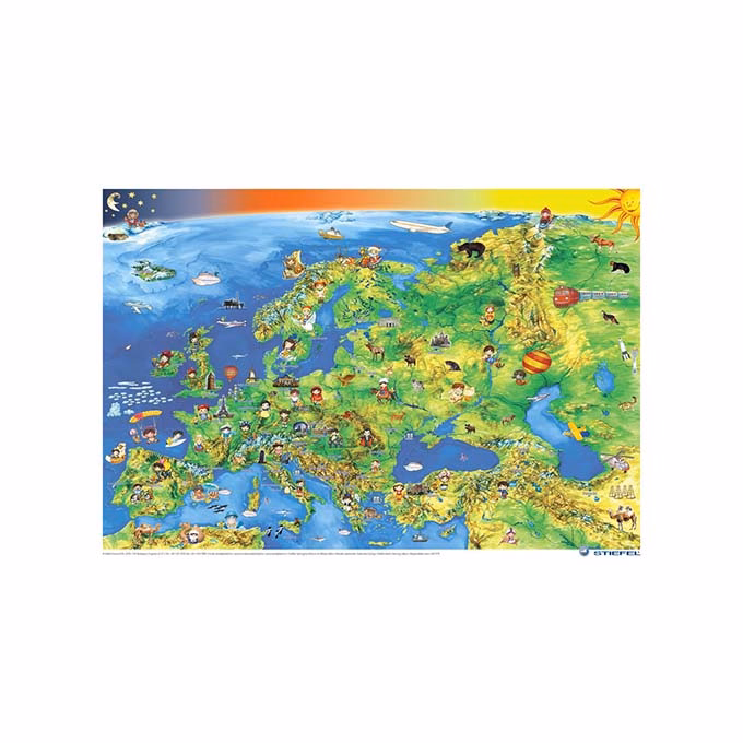 Könyökalátét STIEFEL Európa gyerektérkép