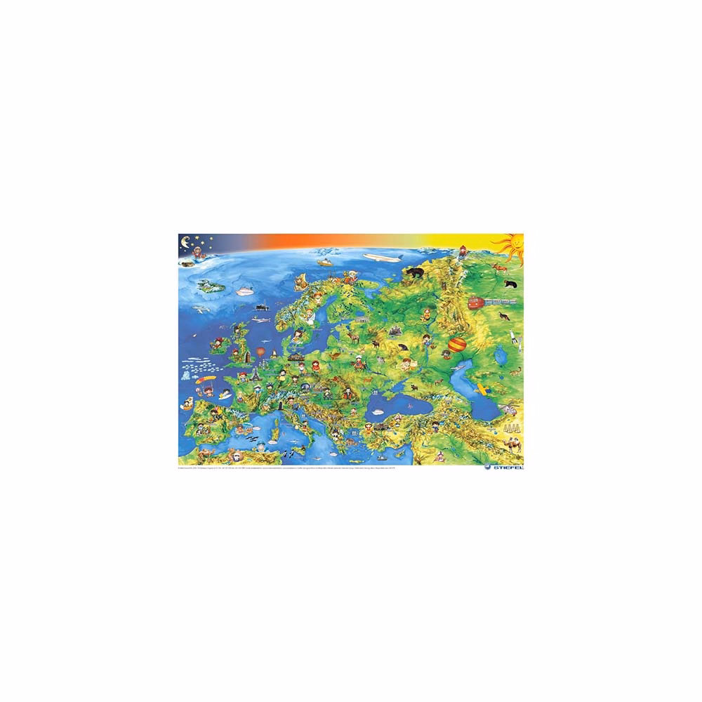 Könyökalátét STIEFEL Európa gyerektérkép