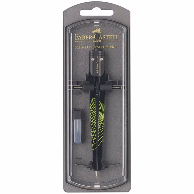 Körző FABER-CASTELL Ultra-S műszaki precíziós hologramm mintával Körző FABER-CASTELL Ultra-S műszaki precíziós hologramm mintával