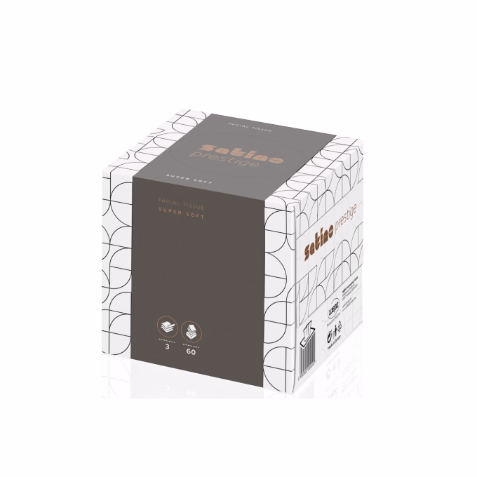 Kozmetikai kendő SATINO CUB60 3 rétegű 60 lapos