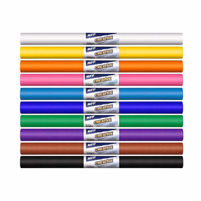 Krepp papír 50x200cm mix vegyes alapszínek 10 darabos