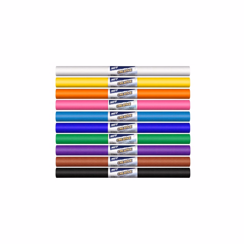 Krepp papír 50x200cm mix vegyes alapszínek 10 darabos