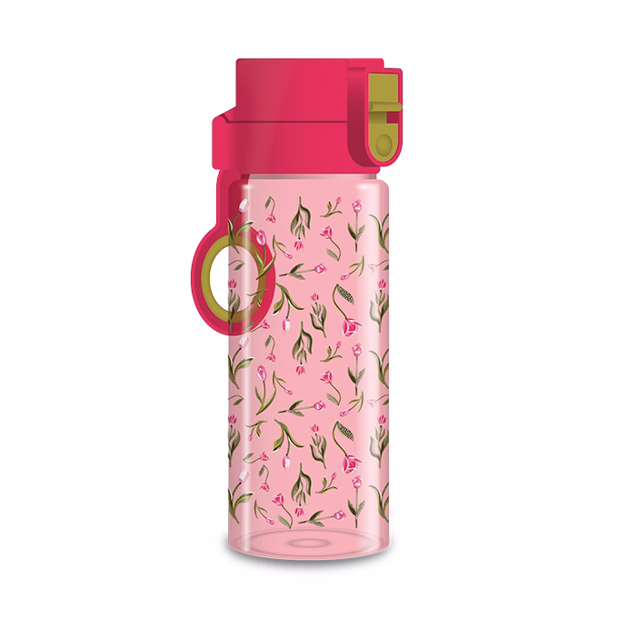 Kulacs ARS UNA műanyag BPA-mentes 475 ml Pink Tulips