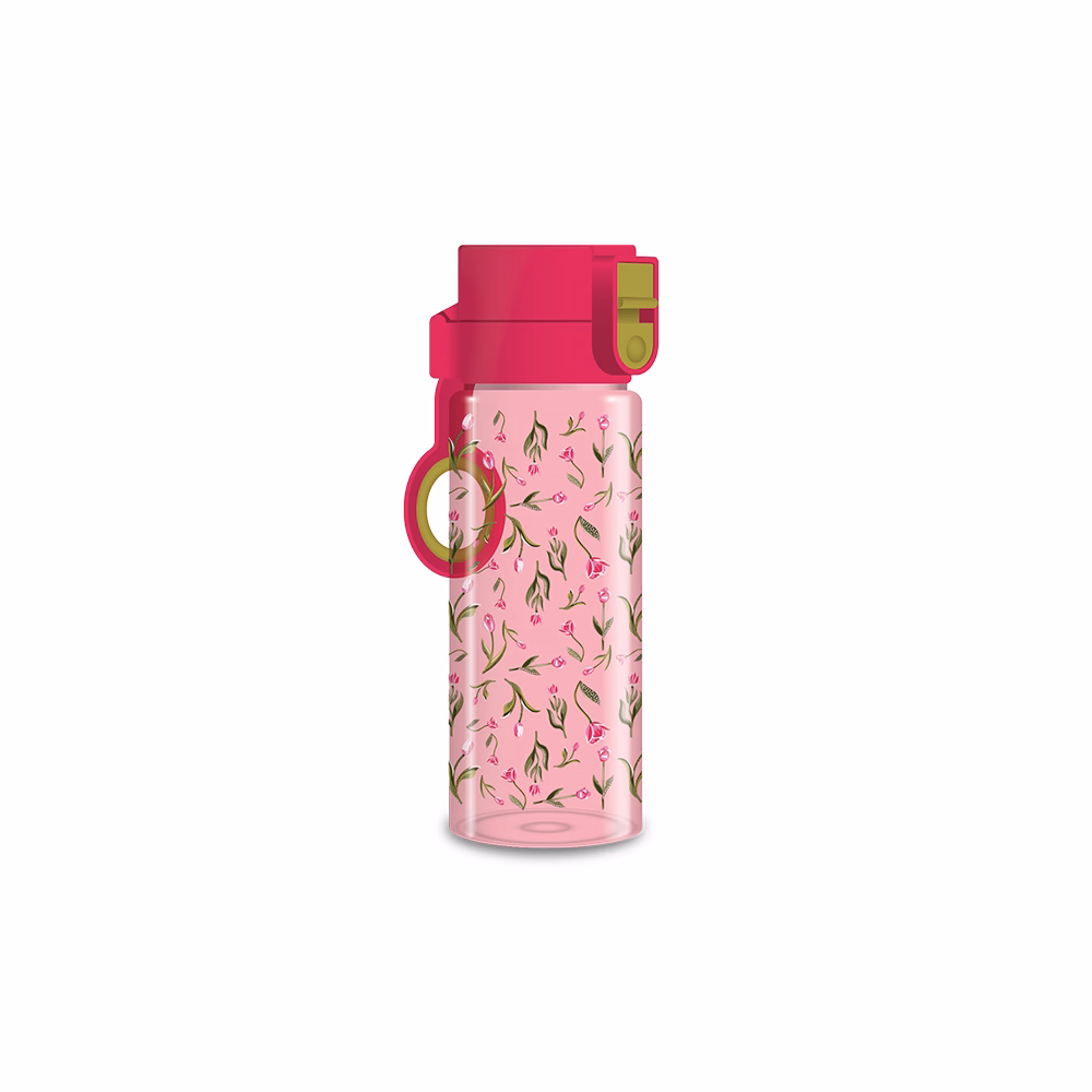 Kulacs ARS UNA műanyag BPA-mentes 475 ml Pink Tulips