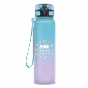 Kulacs ARS UNA műanyag matt BPA-mentes motivációs ombre 1 liter Orchidea