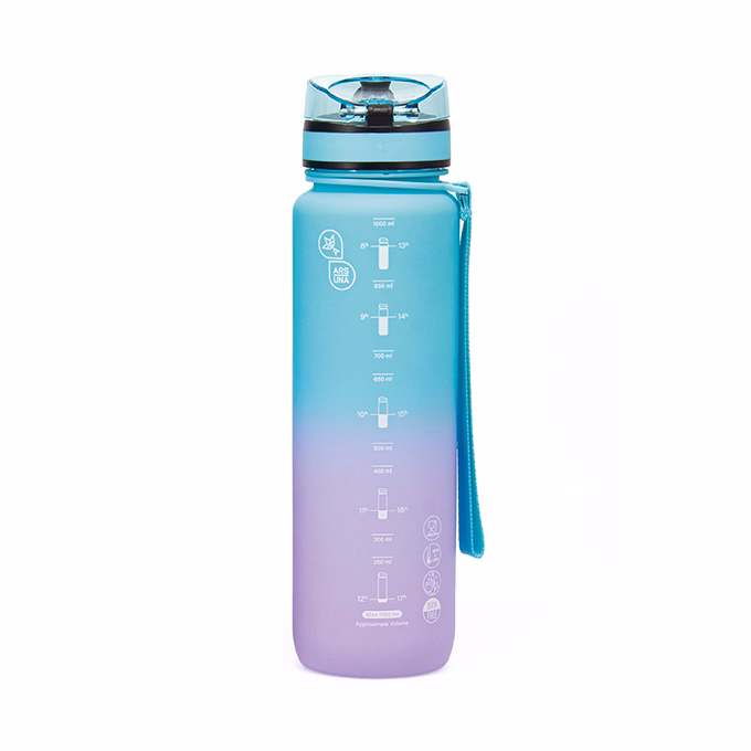 Kulacs ARS UNA műanyag matt BPA-mentes motivációs ombre 1 liter Orchidea