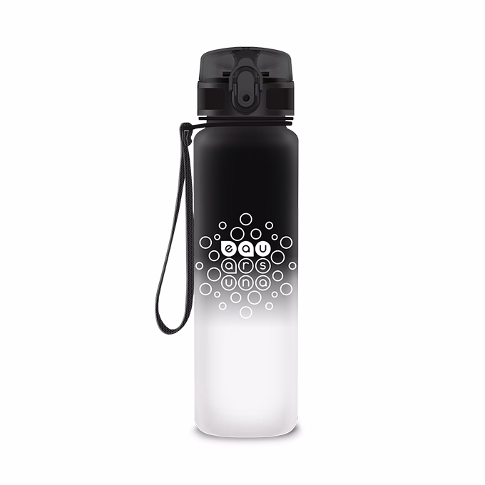 Kulacs ARS UNA műanyag matt BPA-mentes ombre 600 ml Black & White