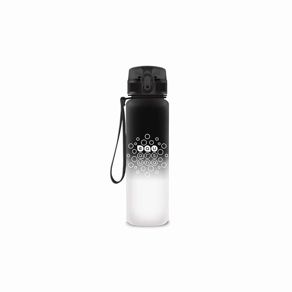 Kulacs ARS UNA műanyag matt BPA-mentes ombre 600 ml Black & White