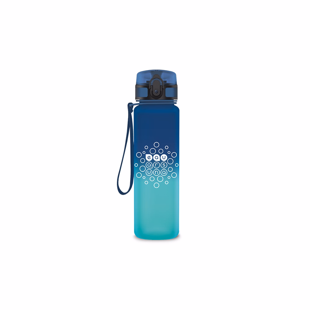 Kulacs ARS UNA műanyag matt BPA-mentes ombre 600 ml Dark sea