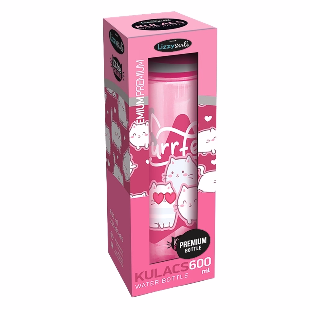 Kulacs LIZZYSULI műanyag 600 ml Kittok Stars Purrfect
