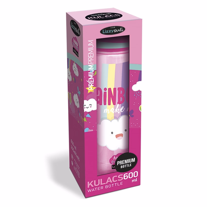 Kulacs LIZZYSULI műanyag 600 ml Lollipop Rainbow