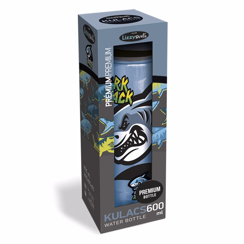 Kulacs LIZZYSULI műanyag 600 ml Shark Attack