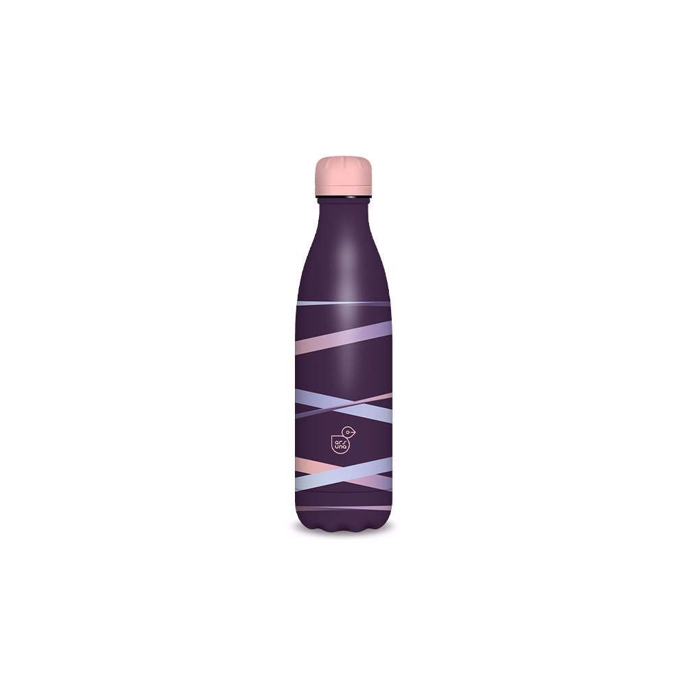 Kulacs duplafalú ARS UNA fém 500 ml Ribbon lila