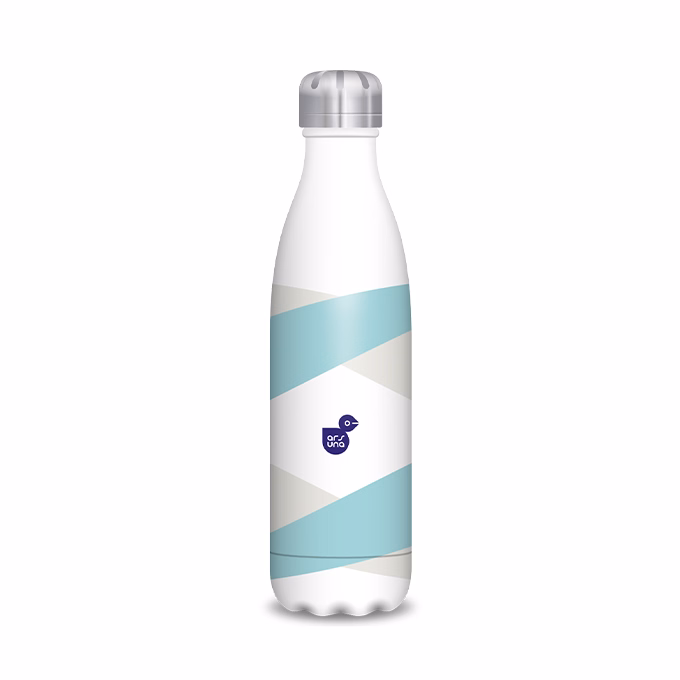 Kulacs duplafalú ARS UNA fém 500 ml csíkos