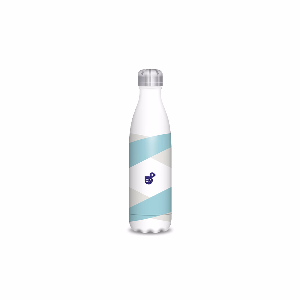 Kulacs duplafalú ARS UNA fém 500 ml csíkos