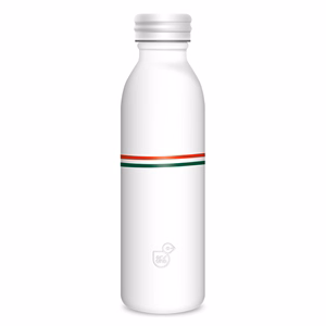 Kulacs duplafalú ARS UNA fém 600 ml Flag White