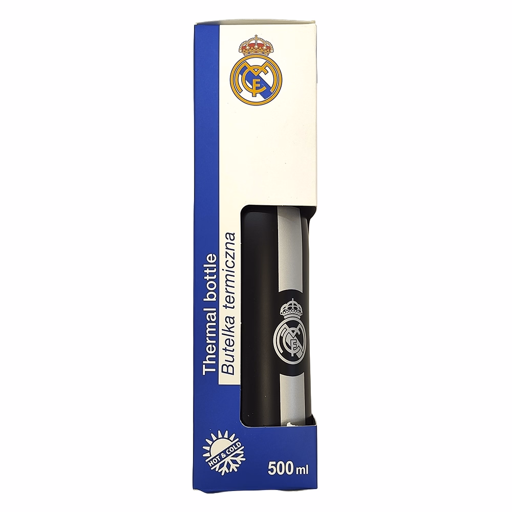 Kulacs duplafalú REAL MADRID fém 500 ml