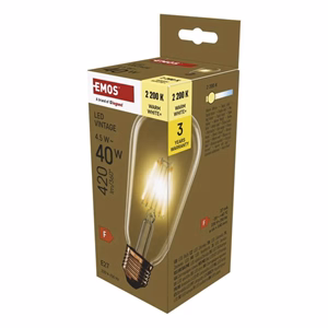 LED izzó EMOS Vintage E27 4,5 W természetes fény 2200K