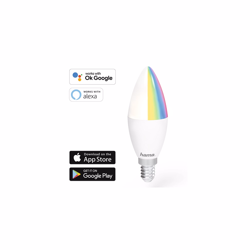 LED izzó HAMA E14 4,5W RGB okos WIFI