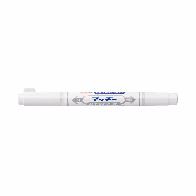 Lakkmarker kétvégű ZEBRA Mckie olajbázisú extra fine 0,7-1,2 mm fehér