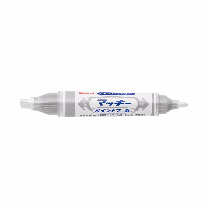 Lakkmarker kétvégű ZEBRA Mckie olajbázisú vastag 2-8 mm ezüst
