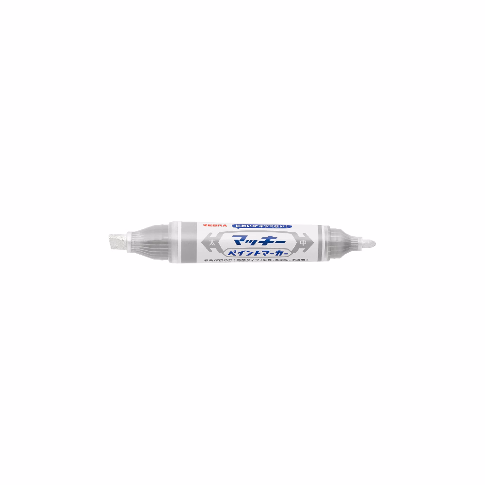 Lakkmarker kétvégű ZEBRA Mckie olajbázisú vastag 2-8 mm ezüst