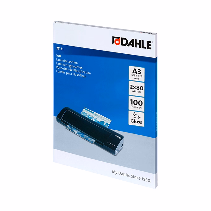 Lamináló fólia DAHLE 71131 A/3 80 mikron fényes 100/csomag