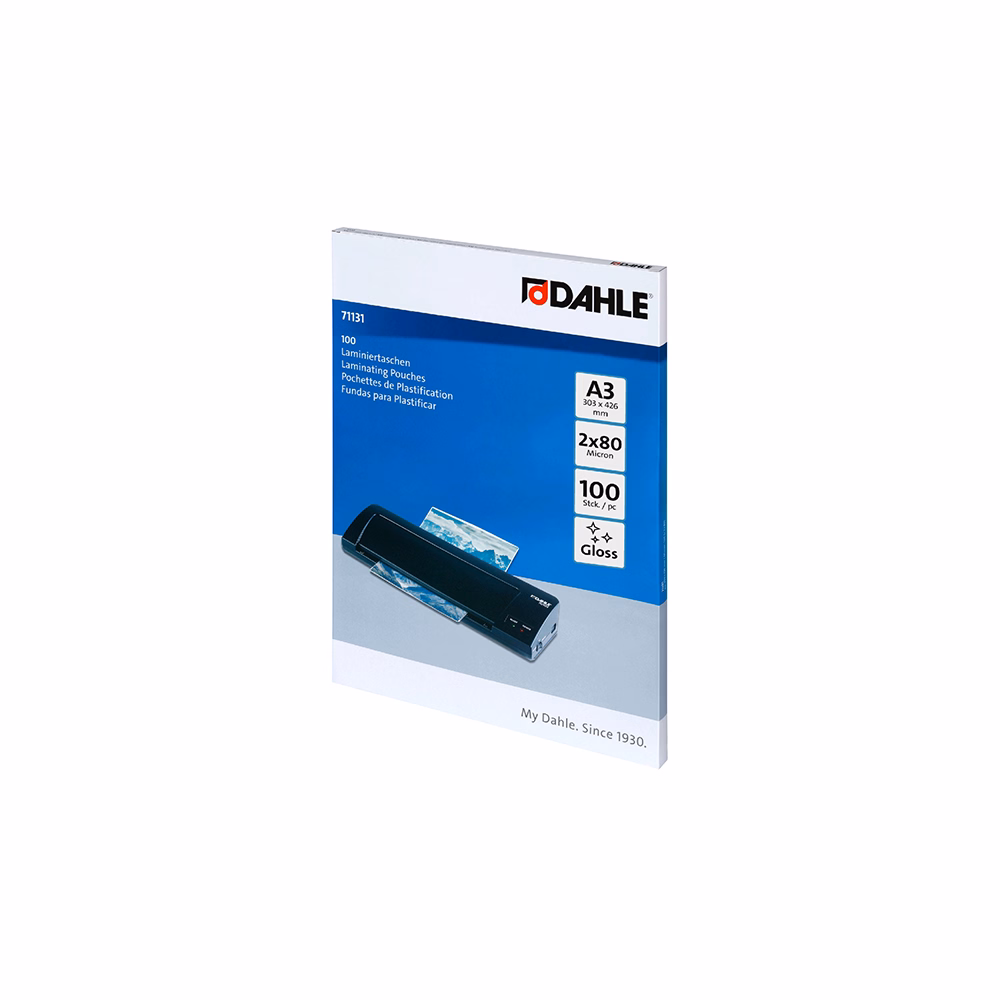 Lamináló fólia DAHLE 71131 A/3 80 mikron fényes 100/csomag