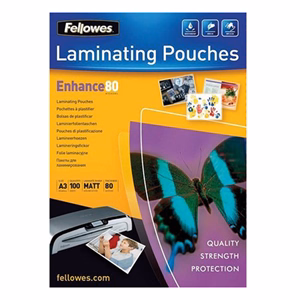 Lamináló fólia FELLOWES A/3 80 micron matt meleg 303x426 Lamináló fólia FELLOWES A/3 80 micron matt meleg 303x426