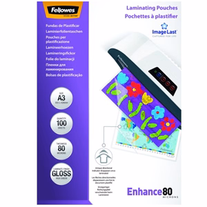 Lamináló fólia FELLOWES A/3 80 mikron fényes 100/csom