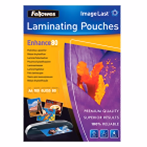 Lamináló fólia FELLOWES A/4 80 mikron fényes 100/csom
