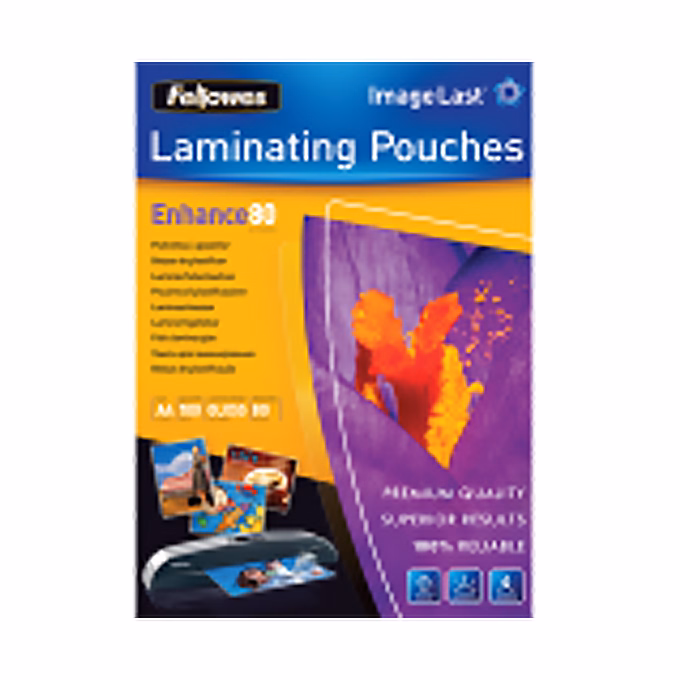 Lamináló fólia FELLOWES A/4 80 mikron fényes 100/csom