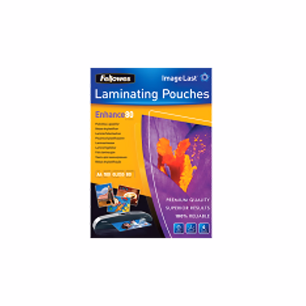 Lamináló fólia FELLOWES A/4 80 mikron fényes 100/csom
