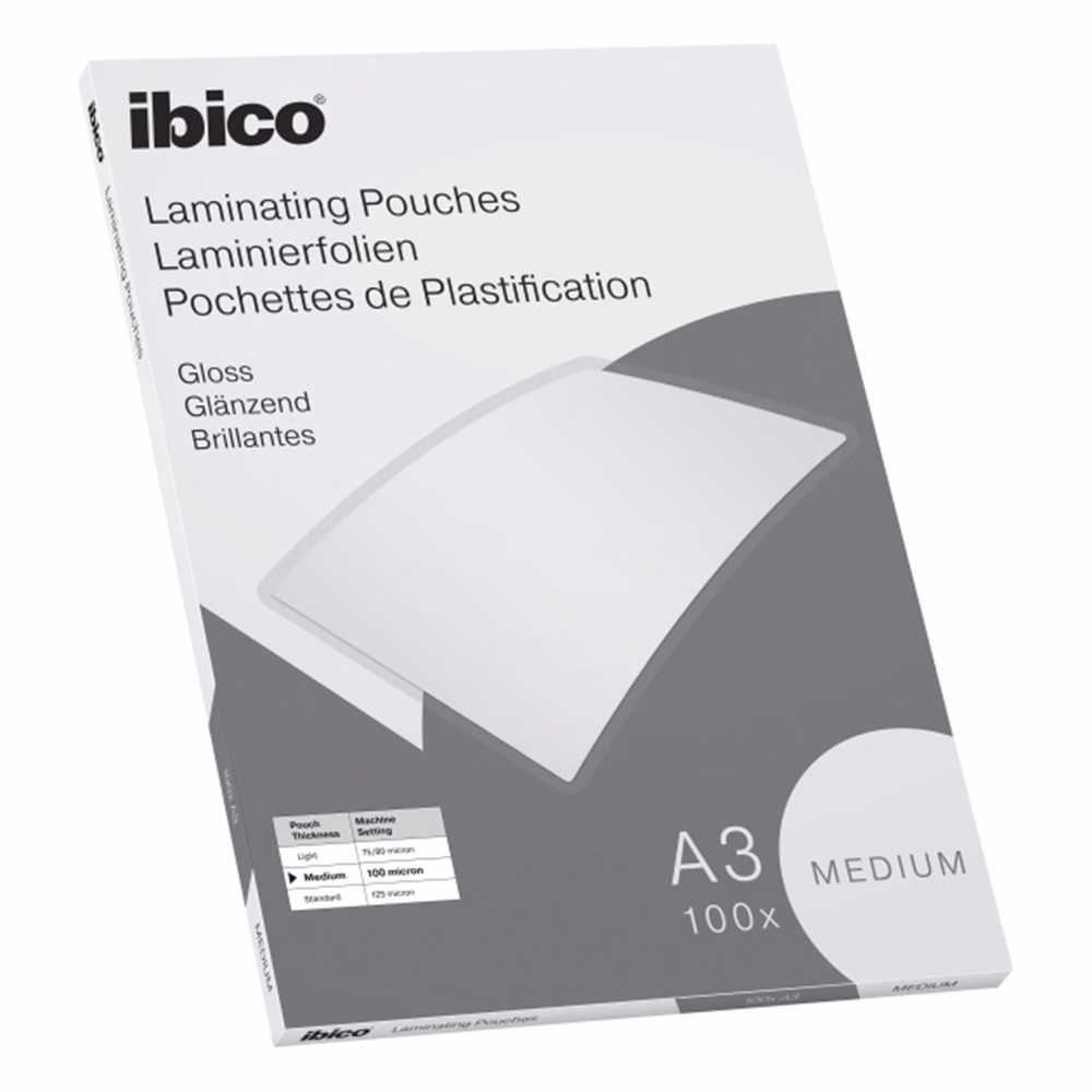Lamináló fólia IBICO A/3 303x426mm 100 mikron fényes 100/dob