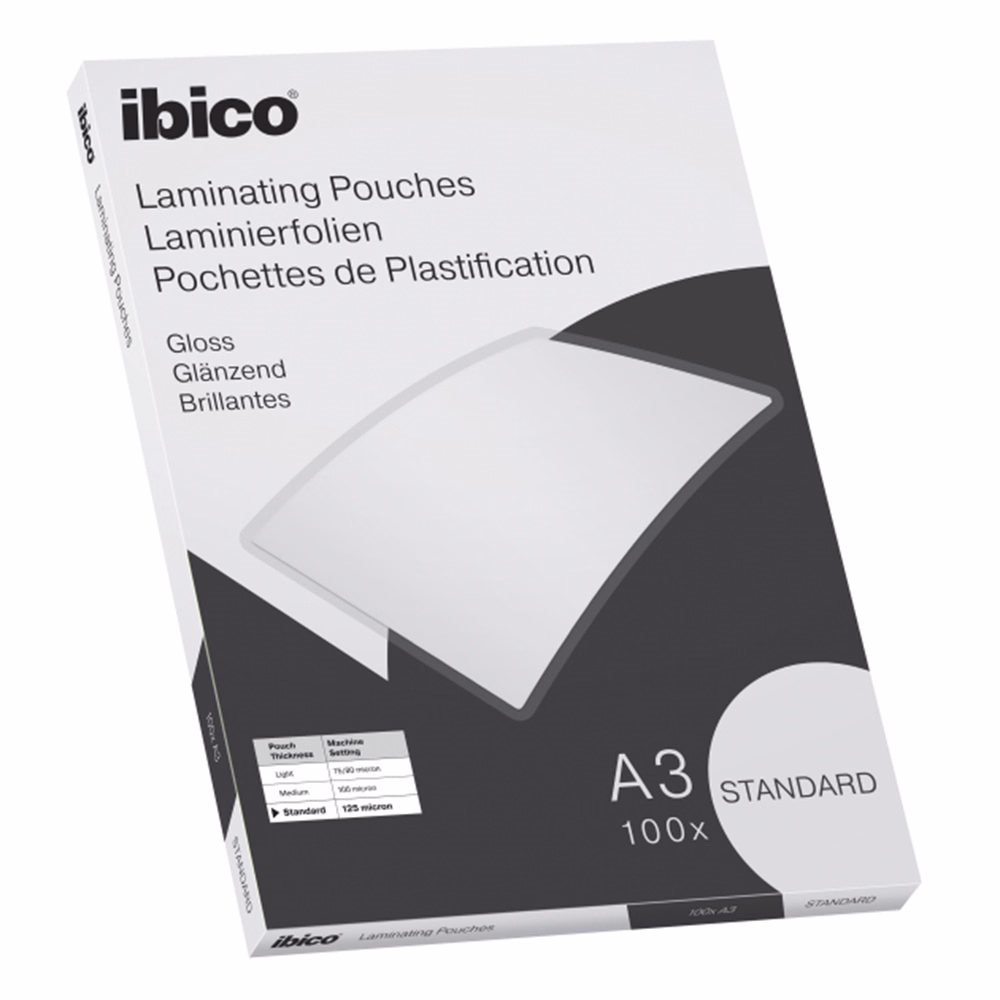 Lamináló fólia IBICO A/3 303x426mm 125 mikron fényes 100/dob