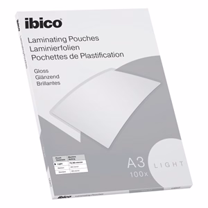 Lamináló fólia IBICO A/3 303x426mm 75-80 mikron fényes 100/dob