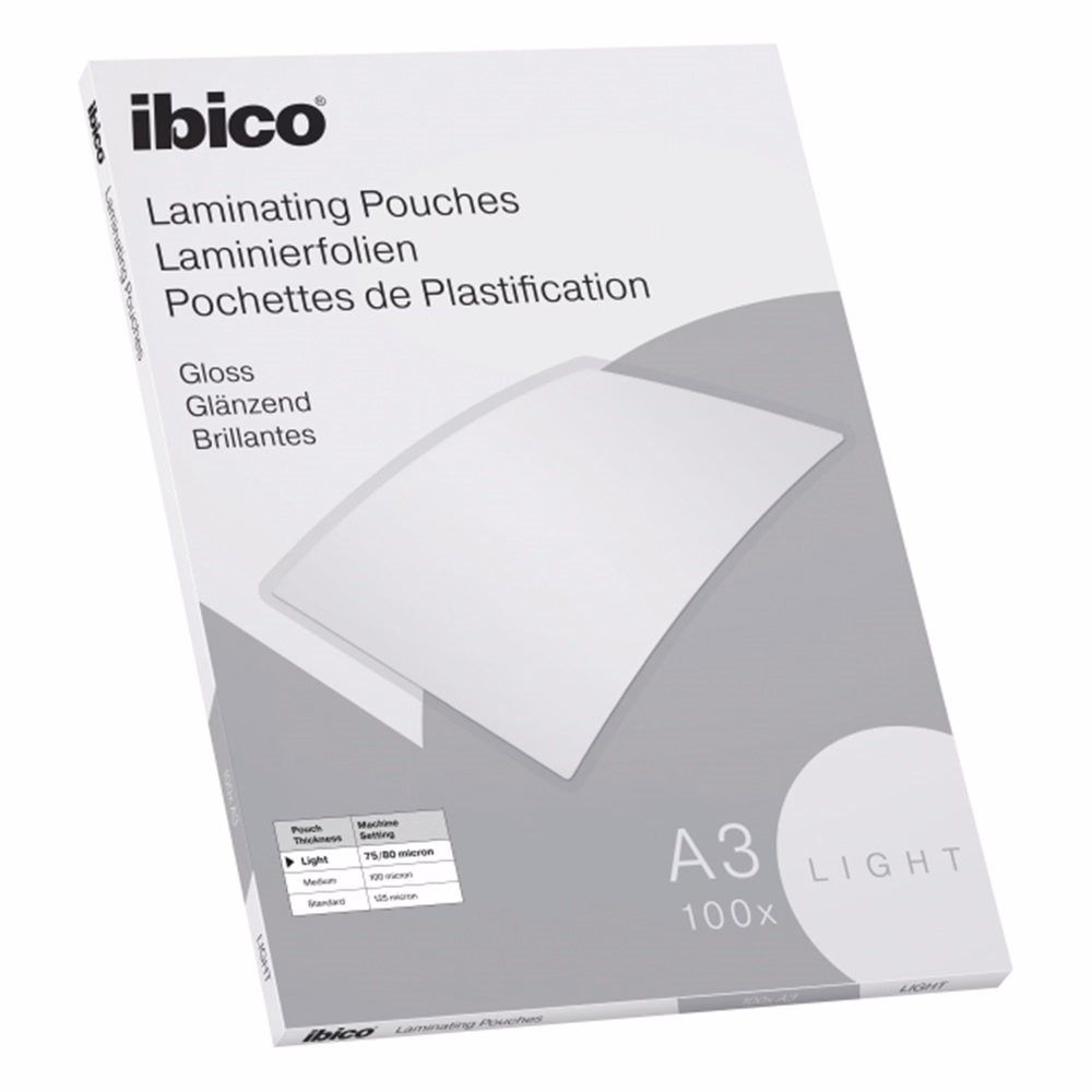 Lamináló fólia IBICO A/3 303x426mm 75-80 mikron fényes 100/dob