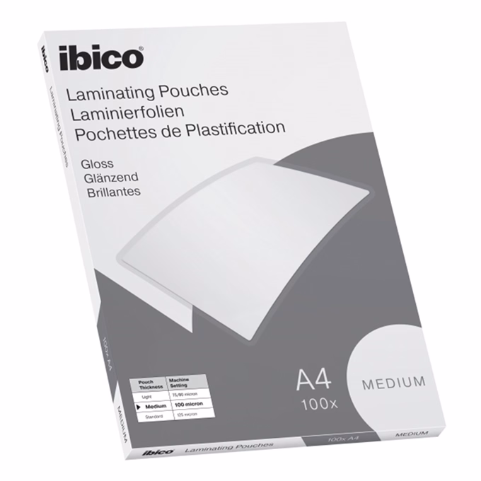 Lamináló fólia IBICO A/4 100 mikron fényes 100 ív/csom