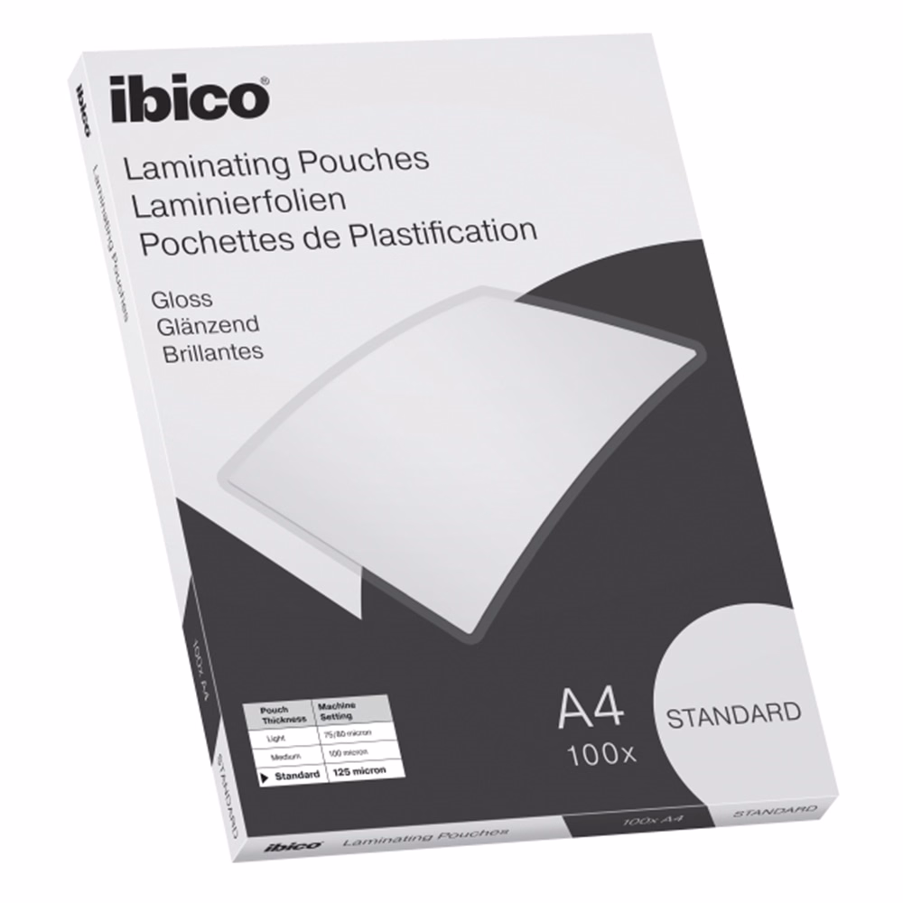 Lamináló fólia IBICO A/4 125 mikron fényes 100/csom
