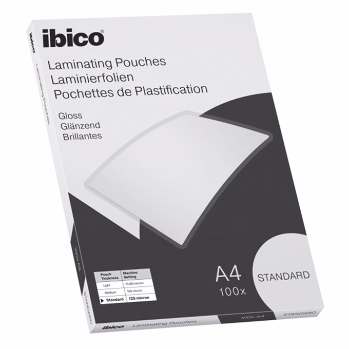 Lamináló fólia IBICO A/4 125 mikron fényes 100/csom