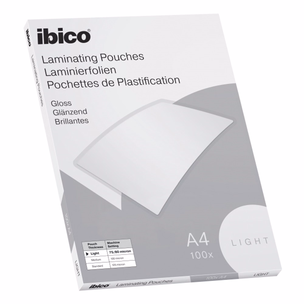 Lamináló fólia IBICO A/4 216x303mm 75-80 mikron fényes 100/dob