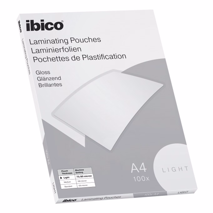 Lamináló fólia IBICO A/4 216x303mm 75-80 mikron fényes 100/dob