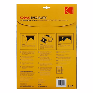 Lamináló fólia KODAK A/4 150 mikron üvegre tapadó 10 lapos