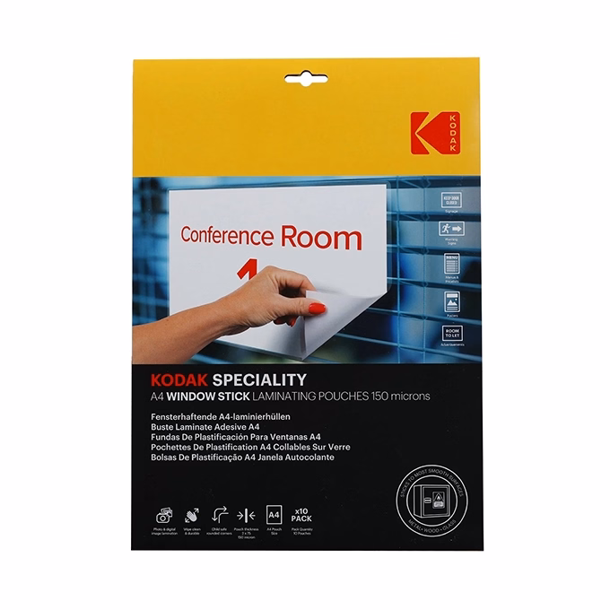 Lamináló fólia KODAK A/4 150 mikron üvegre tapadó 10 lapos