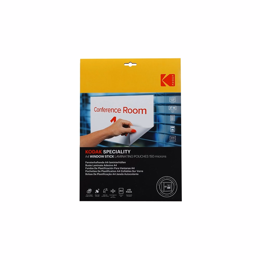 Lamináló fólia KODAK A/4 150 mikron üvegre tapadó 10 lapos