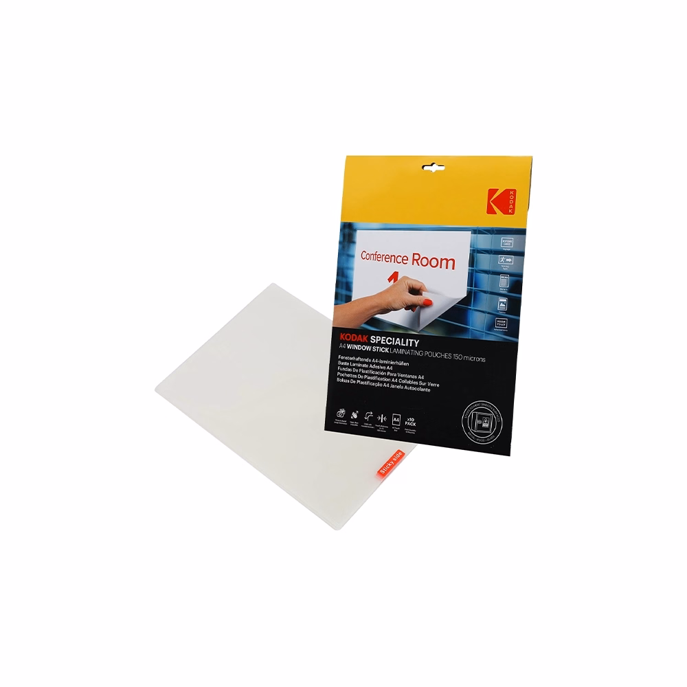 Lamináló fólia KODAK A/4 150 mikron üvegre tapadó 10 lapos