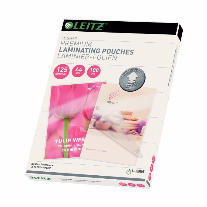 Lamináló fólia LEITZ A/4 125 mikron fényes 100 lapos
