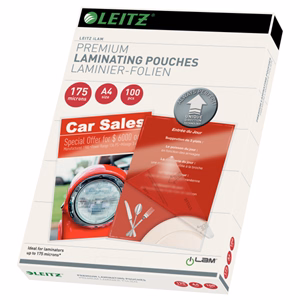 Lamináló fólia LEITZ A/4 175 mikron fényes 100 lapos