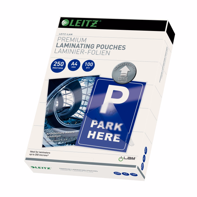 Lamináló fólia LEITZ A/4 250 mikron fényes 100 lapos