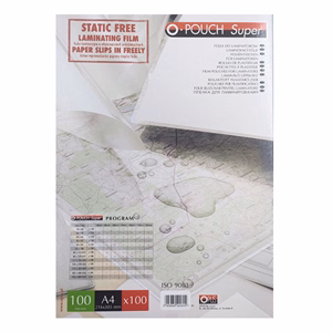 Lamináló fólia OPUS A/4 216x303mm 100 mikron fényes 100/dob